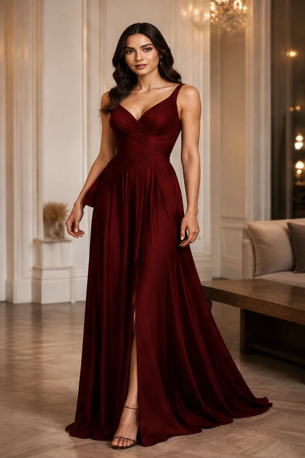Burgundy formal evening dress recommendation